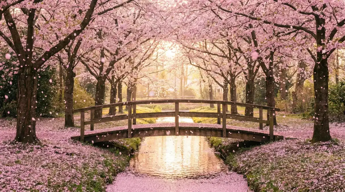 樱花桥畔 - 烈火凤凰 唯美风景